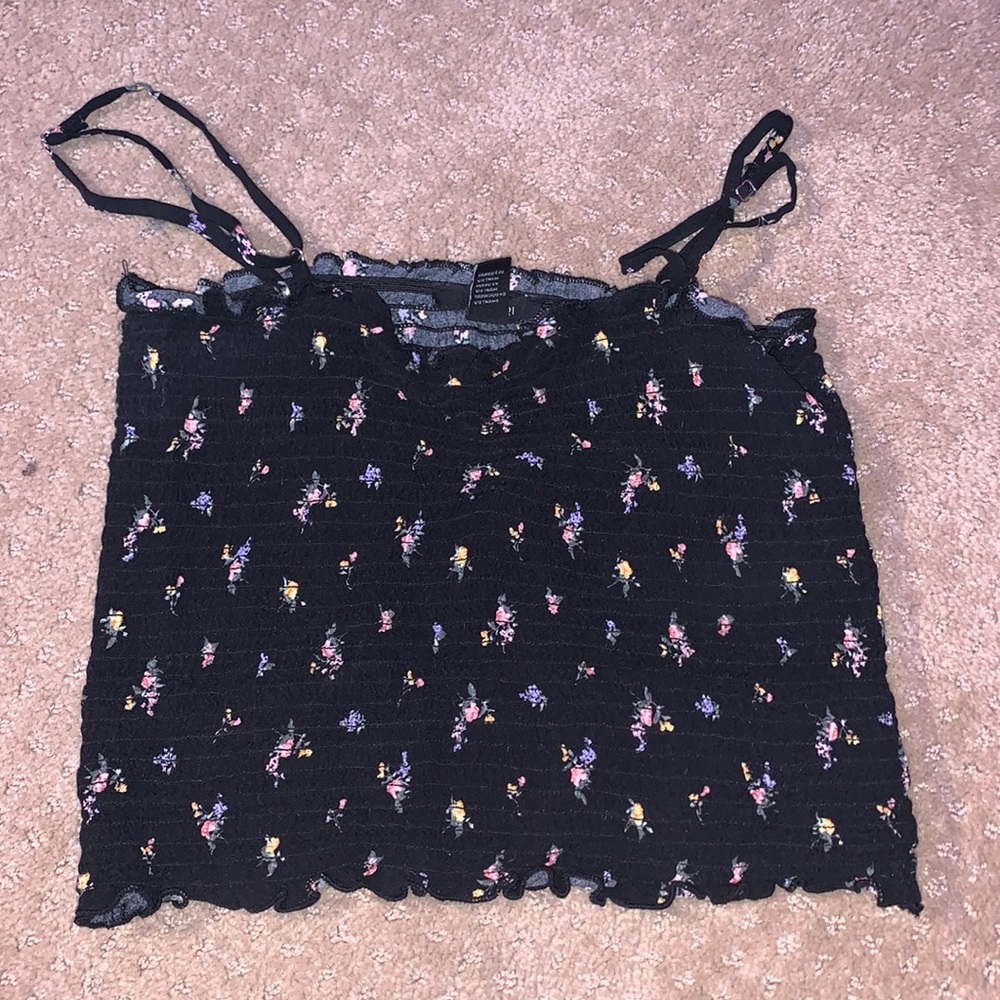 Forever 21 floral cropped tank top